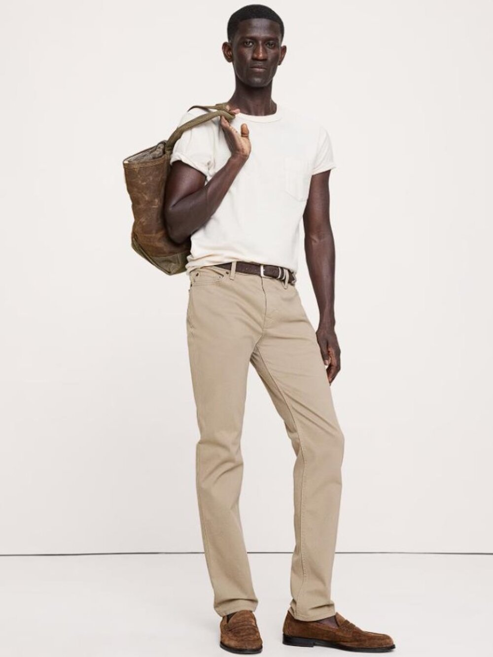 BANANA REPUBLIC Men's Slim Traveler Pant Size 30X30 In Khaki Beige
